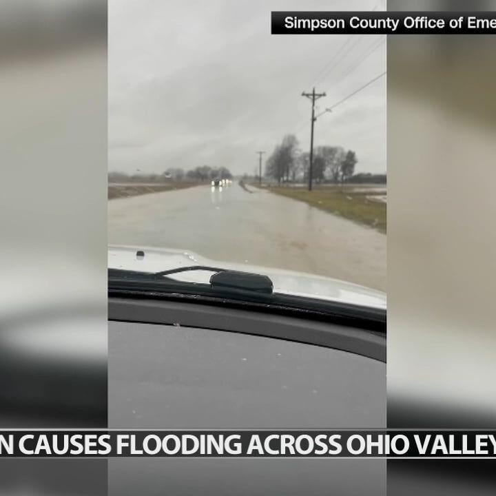 Rain causes flooding around Louisville and Kentucky